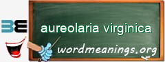 WordMeaning blackboard for aureolaria virginica